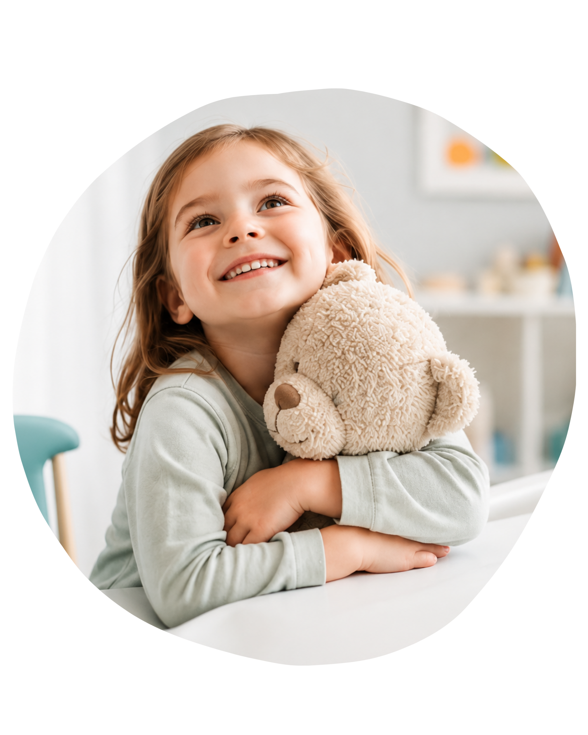 Enfant avec son doudou